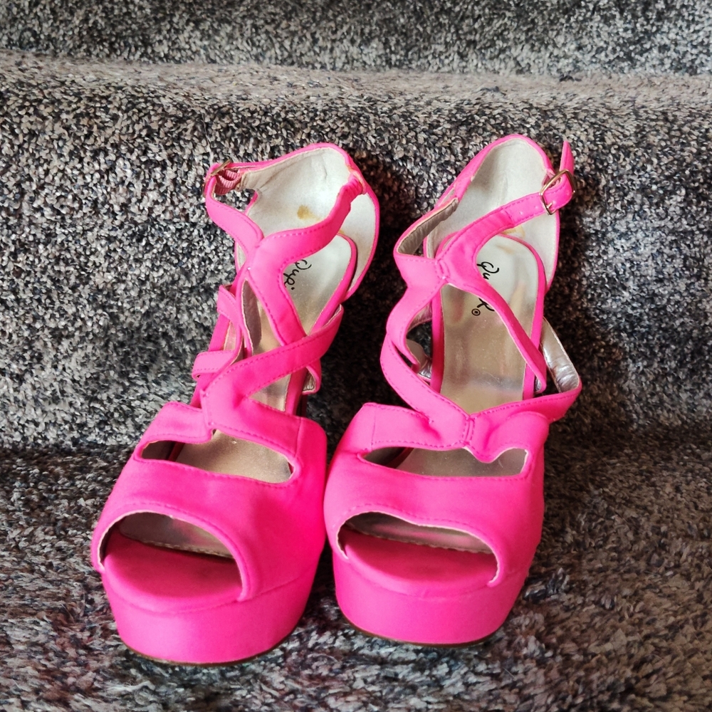Hot Pink Platform Heels